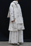 Mutedance 24 Autumn and Winter Loose Scarf Wool Silk Flower Dye Jacket MD-MD24FW29-hoary